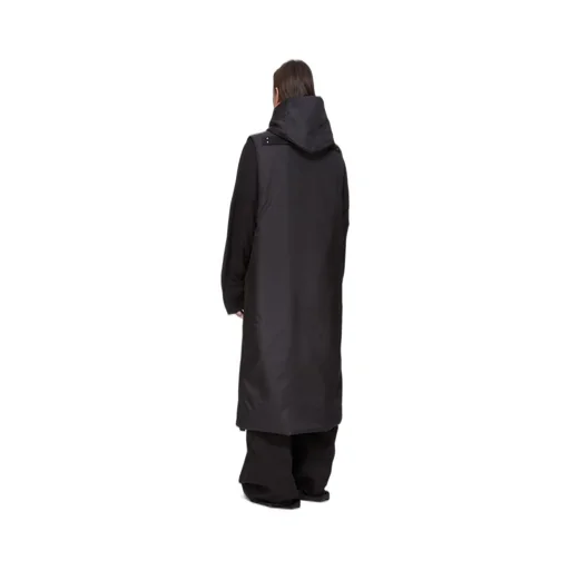 Drkshdw Concordians Hooded Liner In Black Nylon Canvas