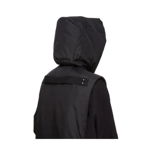 Drkshdw Concordians Hooded Liner In Black Nylon Canvas