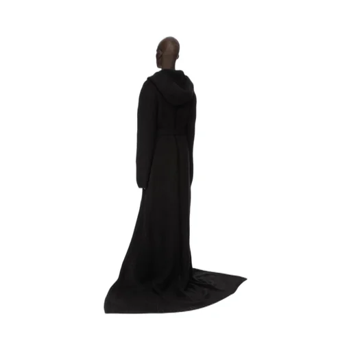 Rick Owens Temple Totalkoster Sl Hooded Knit In Black Lightweight Cashmere Knit