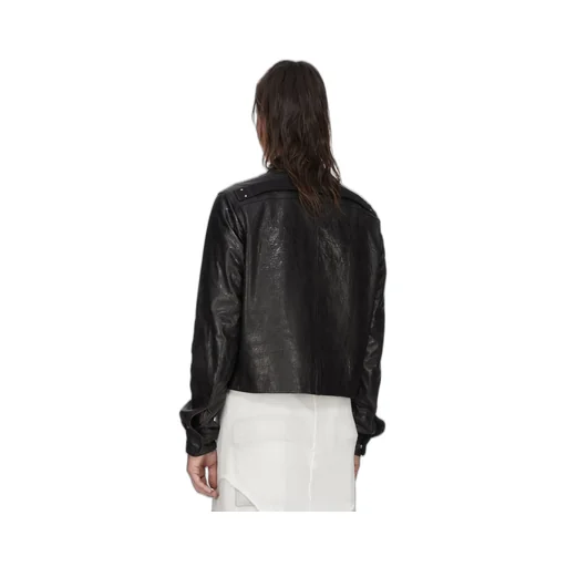 Rick Owens Temple Tour Alice Shirt In Black Tumbled Lamb