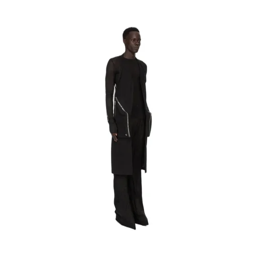 Rick Owens Temple Fringed Shorts In Black Veg Nappa Lamb