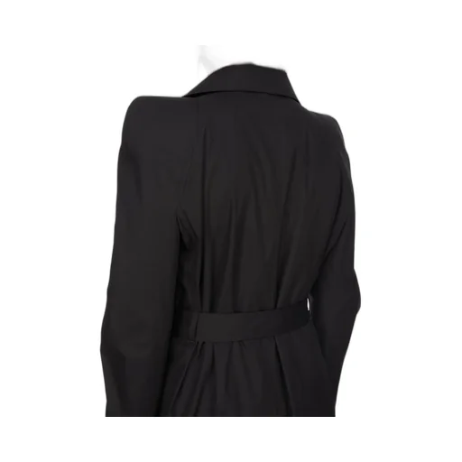 Rick Owens Temple Temple Trench In Black Heavy Poplin