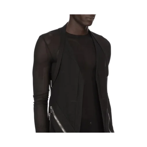 Rick Owens Temple Fringed Shorts In Black Veg Nappa Lamb