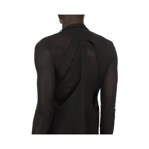Rick Owens Temple Fringed Shorts In Black Veg Nappa Lamb