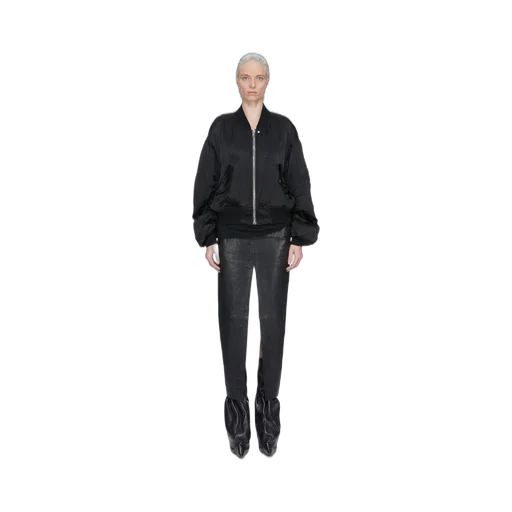 Rick Owens Temple Secchia Flight In Black Cupro Satin