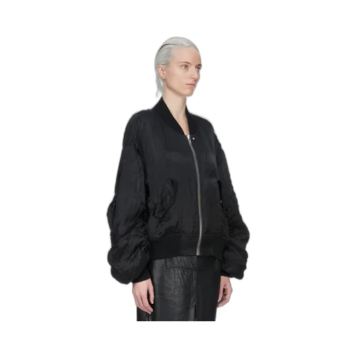 Rick Owens Temple Secchia Flight In Black Cupro Satin