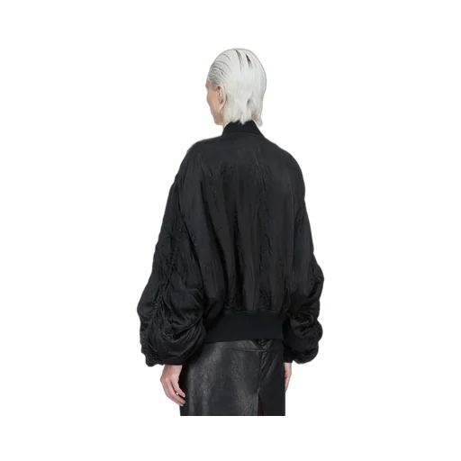 Rick Owens Temple Secchia Flight In Black Cupro Satin
