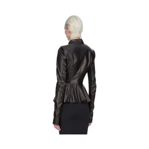 Rick Owens Concordians Hollywood Jkt In Black Waxy Lamb Leather