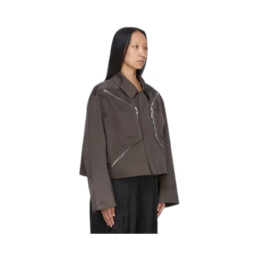 Rick Owens Temple Heizer Mac Jkt In Dark Dust Tech Duchesse
