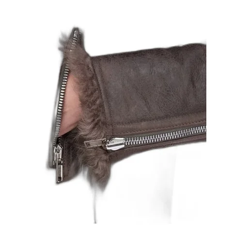 Rick Owens Concordians Exploder Jkt In Darkdust Toscana Shearling