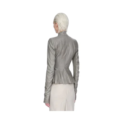 Rick Owens Concordians Hollywood Jkt In Washed Indigo Waxy Lamb Leather