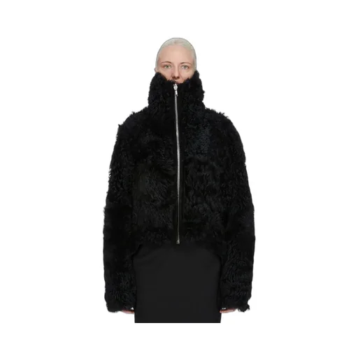 Rick Owens Concordians Exploder Jkt In Black Toscana Shearling