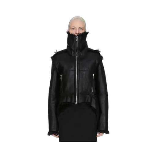 Rick Owens Concordians Exploder Jkt In Black Toscana Shearling