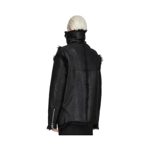 Rick Owens Concordians Exploder Jkt In Black Toscana Shearling