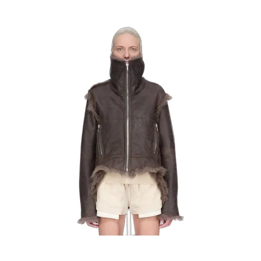 Rick Owens Concordians Exploder Jkt In Darkdust Toscana Shearling