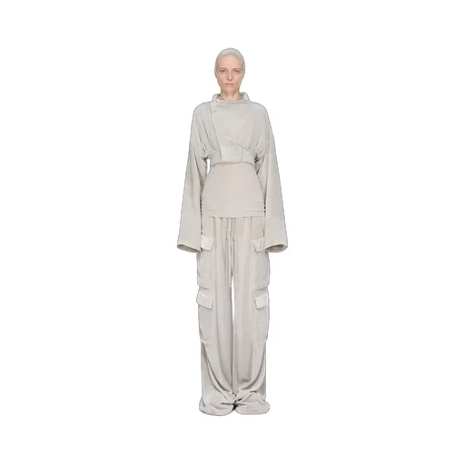 Rick Owens Concordians Hollywood Cropped Flight In Pearl Velvet