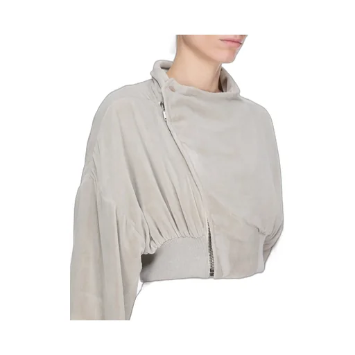 Rick Owens Concordians Hollywood Cropped Flight In Pearl Velvet