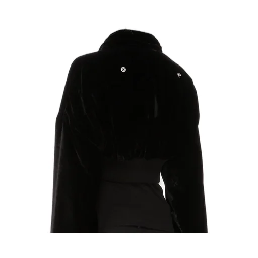 Rick Owens Concordians Hollywood Cropped Flight In Black Velvet