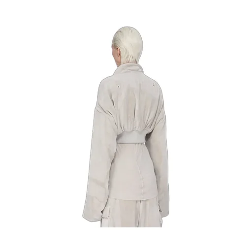 Rick Owens Concordians Hollywood Cropped Flight In Pearl Velvet
