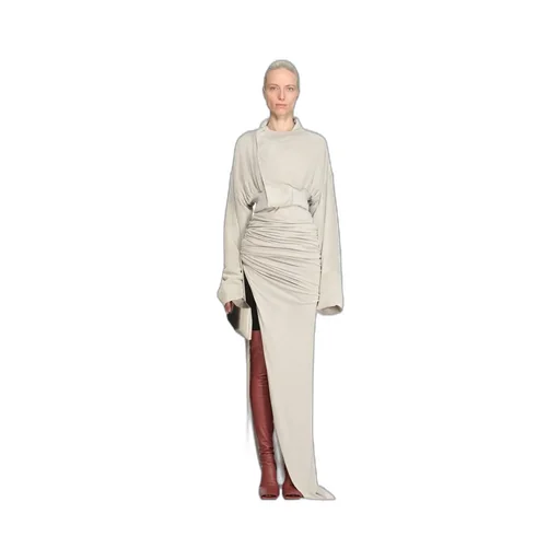 Rick Owens Concordians Hollywood Cropped Flight In Pearl Velvet