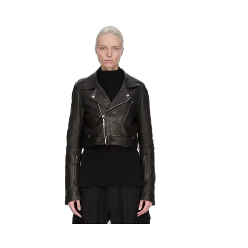 Rick Owens Concordians Cropped Luke Stooges In Black Veg Nappa Lamb