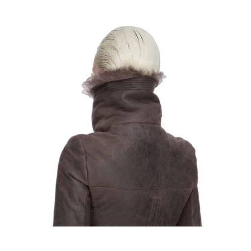 Rick Owens Concordians Naska Biker In Darkdust Toscana Shearling