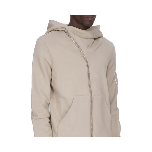 Champion X Rick Owens Mountain Hoodie In Pearl Compact Felpa Jersey