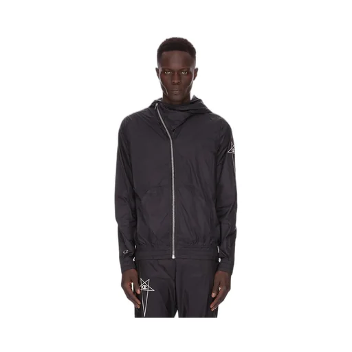 Champion X Rick Owens Mountain Hoodie In Black Light Nylon