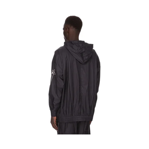 Champion X Rick Owens Jumbo Jason's Hoodie In Black Light Nylon