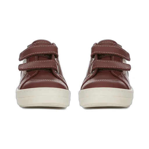 Rick Owens Concordians Baby Vintage Sneaks In Rosewood/Milk/Milk Mousse Leather And Suede Leather