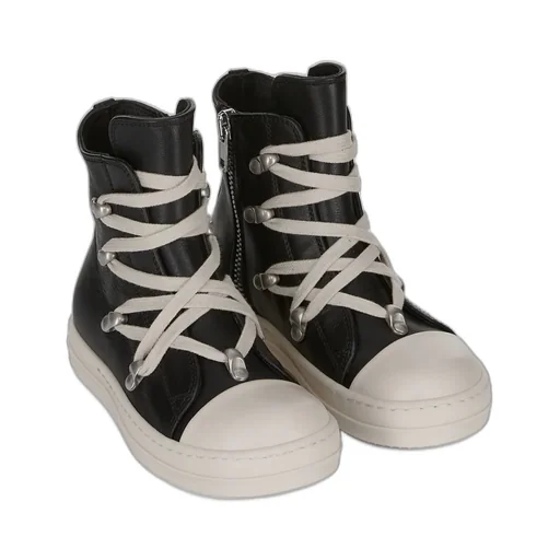 Rick Owens Concordians Hexalace Sneaks In Black/Milk/Milk Mousse Leather