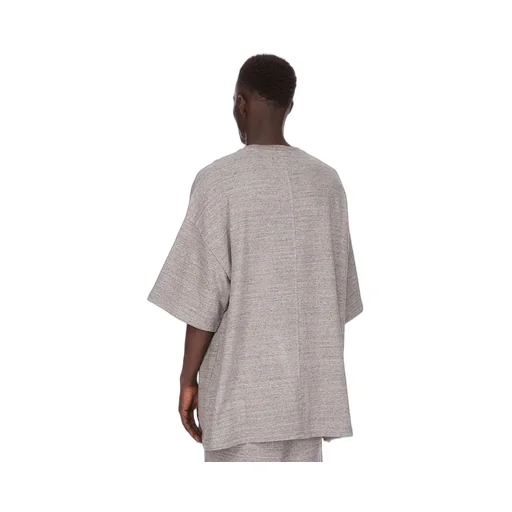 Champion X Rick Owens Tommy T In Grey Melange Melange Felpa Jersey