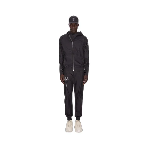 Champion X Rick Owens Mountain Hoodie In Black Light Nylon