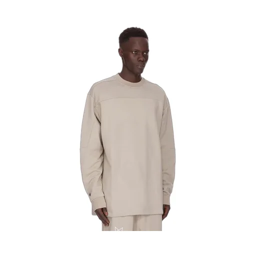 Champion X Rick Owens Girdered Sweat In Pearl Compact Felpa Jersey