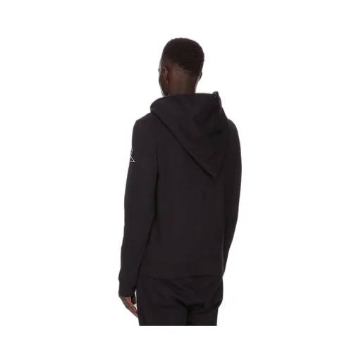 Champion X Rick Owens Mountain Hoodie In Black Compact Felpa Jersey