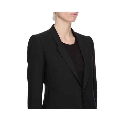Rick Owens Concordians Extreme Soft Blazer In Black Grain De Poudre.