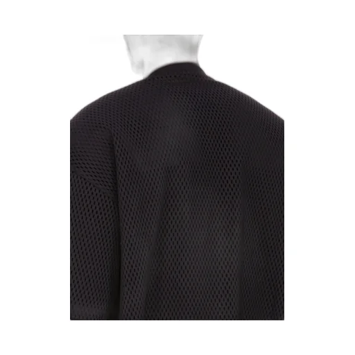 Champion X Rick Owens Tommy T Cropped In Black Open Mesh Jersey