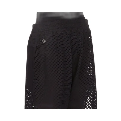 Champion X Rick Owens Shorts In Black Open Mesh Jersey