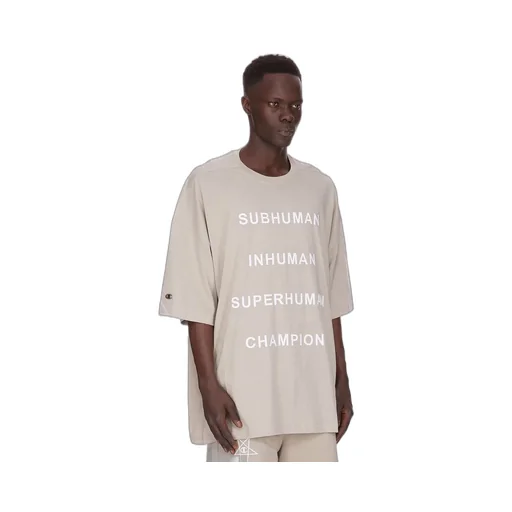 Champion X Rick Owens Tommy T In Pearl Cotton Jersey