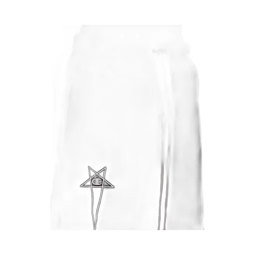 Champion X Rick Owens Shorts In Black Compact Felpa Jersey