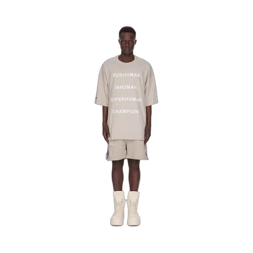 Champion X Rick Owens Tommy T In Pearl Cotton Jersey
