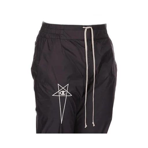 Champion X Rick Owens Joggers In Black Light Nylon