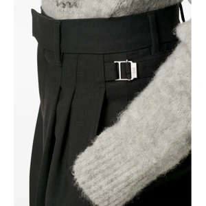 Wool High Waist Wide Pants