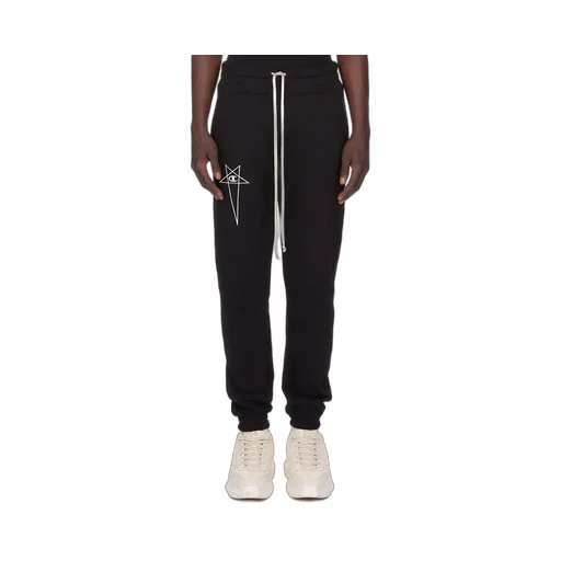 Champion X Rick Owens Joggers In Black Compact Felpa Jersey