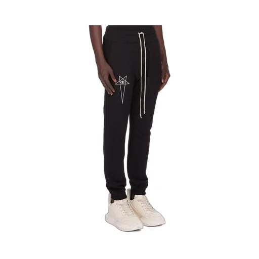 Champion X Rick Owens Joggers In Black Compact Felpa Jersey