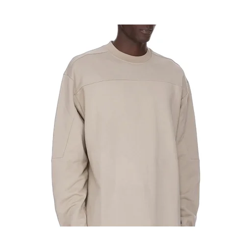 Champion X Rick Owens Girdered Sweat In Pearl Compact Felpa Jersey