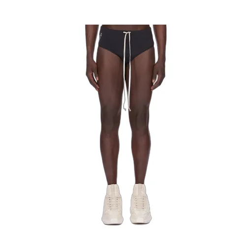 Champion X Rick Owens Swim Brief In Black Swim Jersey