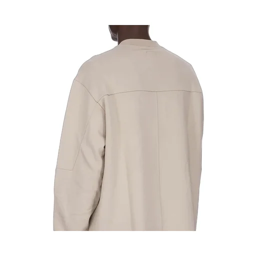 Champion X Rick Owens Girdered Sweat In Pearl Compact Felpa Jersey