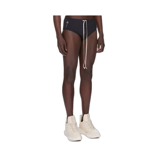 Champion X Rick Owens Swim Brief In Black Swim Jersey