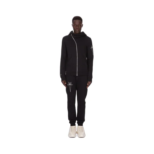 Champion X Rick Owens Joggers In Black Compact Felpa Jersey